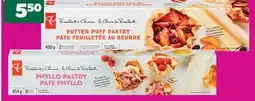 Real Canadian Superstore PC BUTTER PUFF OR FILO PASTRY, 450/454 G offer