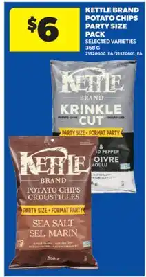 Real Canadian Superstore KETTLE BRAND POTATO CHIPS PARTY SIZE PACK, 368 G offer