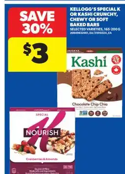 Real Canadian Superstore KELLOGG'S SPECIAL K OR KASHI CRUNCHY, CHEWY OR SOFT BAKED BARS, 165-200 G offer
