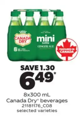 Real Canadian Superstore CANADA DRY BEVERAGES, 8x300 mL offer