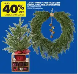 Real Canadian Superstore LIFE AT HOME CHRISTMAS TABLE DÉCOR, GARLAND AND WREATHS offer