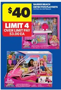 Real Canadian Superstore BARBIE BEACH DETECTIVE PLAYSETS offer