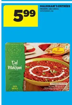 Real Canadian Superstore HALDIRAM'S ENTRÉES, 283-300 G offer