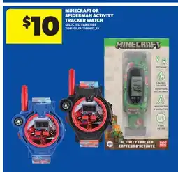 Real Canadian Superstore MINECRAFT OR SPIDERMAN ACTIVITY TRACKER WATCH offer