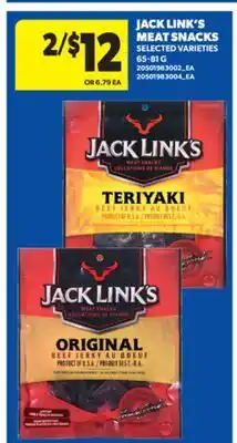 Real Canadian Superstore JACK LINK'S MEAT SNACKS, 65-81 G offer