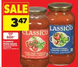 Real Canadian Superstore CLASSICO PASTA SAUCE, 410/600 ML offer