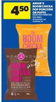 Real Canadian Superstore ANGIE'S BOOM CHICKA POP PORCORN OR PUFFS, 125-198 G offer
