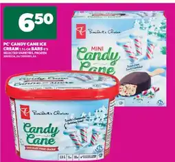 Real Canadian Superstore PC CANDY CANE ICE CREAM, 1.5 L OR BARS, 6' S offer
