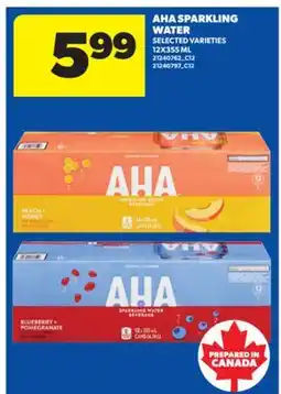Real Canadian Superstore AHA SPARKLING WATER, 12X355 ML offer