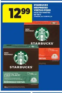 Real Canadian Superstore STARBUCKS NESPRESSO VERTUO PODS, 68-100 G offer