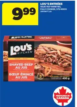 Real Canadian Superstore LOU'S ENTRÉES, 375/400 G offer