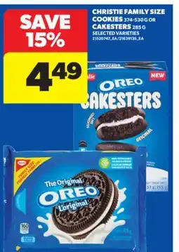 Real Canadian Superstore CHRISTIE FAMILY SIZE COOKIES, 374-530 G OR CAKESTERS, 285 G offer