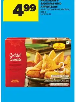 Real Canadian Superstore HALDIRAM'S SAMOSAS AND APPETIZERS, 850 G offer