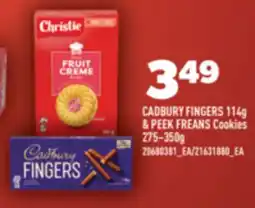 Real Canadian Superstore CADBURY FINGERS, 114g & PEEK FREANS Cookies, 275-350g offer