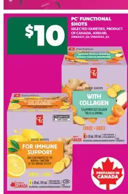 Real Canadian Superstore PC FUNCTIONAL SHOTS, 4X60 ML offer