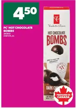 Real Canadian Superstore PC HOT CHOCOLATE BOMBS, 3X30 G offer