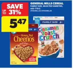 Real Canadian Superstore GENERAL MILLS CEREAL, 455-778 G offer
