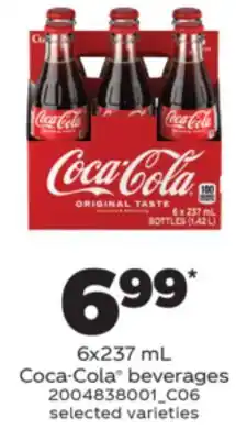 Real Canadian Superstore COCA-COLA BEVERAGES, 6X237 ML offer