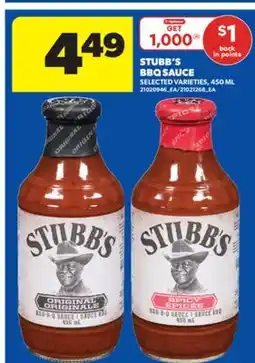Real Canadian Superstore STUBB'S BBQ SAUCE, 450 ML offer