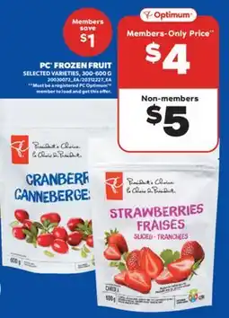 Real Canadian Superstore PC FROZEN FRUIT offer