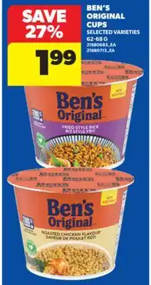 Real Canadian Superstore BEN'S ORIGINAL CUPS, 62-68 G offer
