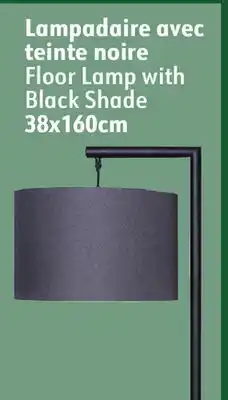 Sushi Shop Floor Lamp with Black Shade 38x160cm offer
