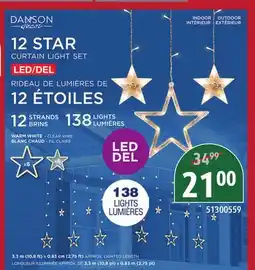 Sushi Shop DANSON DECOR 12 STAR CURTAIN LIGHT SET offer