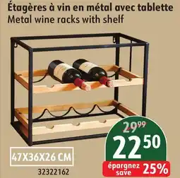 Sushi Shop Metal wine racks with shelf offer