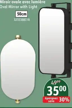 Sushi Shop Oval Mirror with Light offer