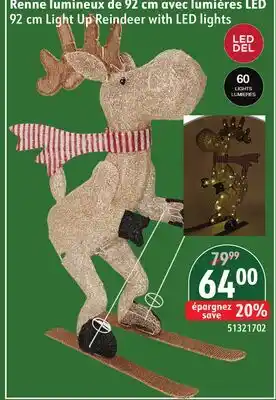 Sushi Shop 92 cm Light Up Reindeer with LED lights offer