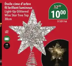 Sushi Shop Light-Up Glittered Wire Star Tree Top offer