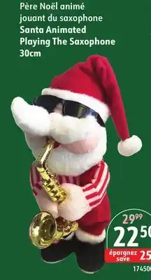 Sushi Shop Santa Animated Playing The Saxophone offer