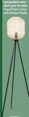 Sushi Shop Tripod Floor Lamp with Rattan Shade offer