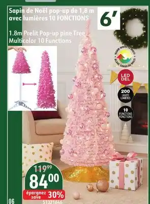 Sushi Shop 1.8m Prelit Pop-up pine Tree Multicolor 10 Functions 6' offer