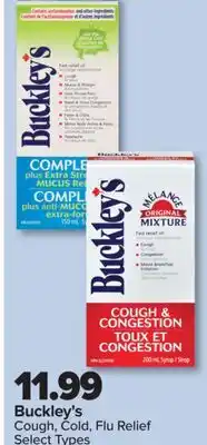 PharmaChoice Buckley's Cough, Cold, Flu Relief offer