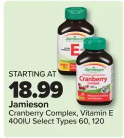 PharmaChoice Jamieson Cranberry Complex, Vitamin E 400IU offer