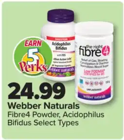 PharmaChoice Webber Naturals Fibre4 Powder, Acidophilus Bifidus offer