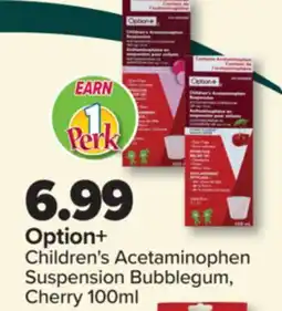 PharmaChoice Option+ Children's Acetaminophen Suspension Bubblegum, Cherry offer