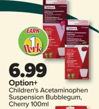 PharmaChoice Option+ Children's Acetaminophen Suspension Bubblegum, Cherry offer