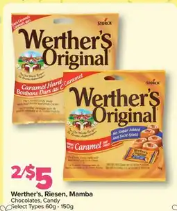 PharmaChoice Werther's, Riesen, Mamba Chocolates, Candy offer