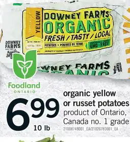 Fortinos ORGANIC YELLOW OR RUSSET POTATOES, 10 lb offer