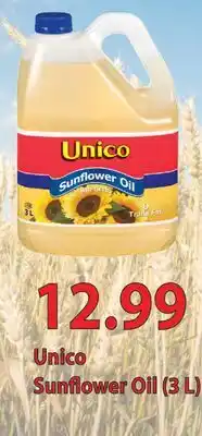 Fortinos UNICO SUNFLOWER OIL, (3 L) offer