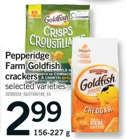 Fortinos PEPPERIDGE FARM GOLDFISH CRACKERS, 156-227 G offer