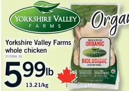 Fortinos YORKSHIRE VALLEY FARMS WHOLE CHICKEN offer