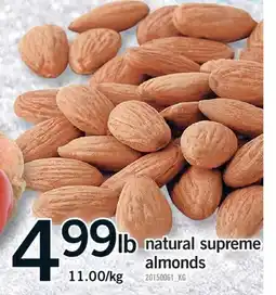 Fortinos NATURAL SUPREME ALMONDS offer