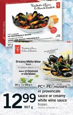 Fortinos PC PEI MUSSELS IN PROVENCALE SAUCE OR CREAMY WHITE WINE SAUCE, 907 G offer