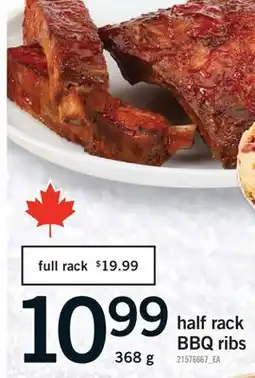 Fortinos HALF RACK BBQ RIBS, 368 g offer