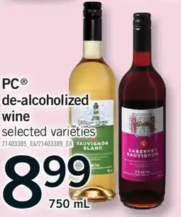 Fortinos PC DE-ALCOHOLIZED WINE, 750 mL offer