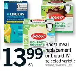 Fortinos BOOST MEAL REPLACEMENT OR LIQUID IV, 6's offer