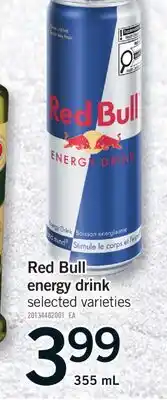 Fortinos RED BULL ENERGY DRINK, 355 mL offer